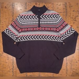 NWT- Chaps M Quarter-Zip Sweater